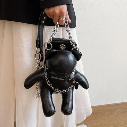 Cute Women Bear Shape Crossbody Bags 2023 Fashion Pu Leather Small Chains Shoulder Purses Party Handbags For Women