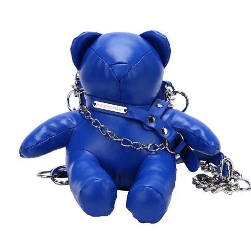 Cute Women Bear Shape Crossbody Bags 2023 Fashion Pu Leather Small Chains Shoulder Purses Party Handbags For Women