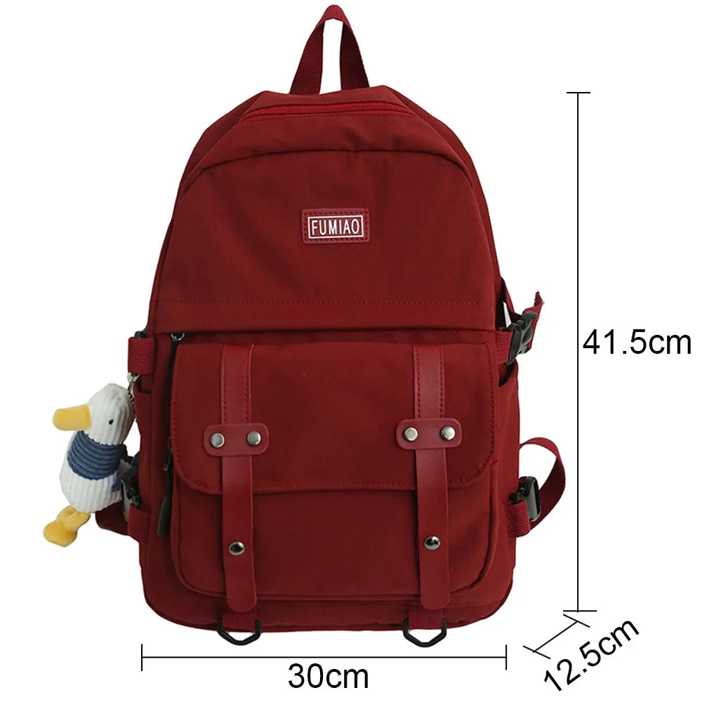 Cute Women Waterproof Nylon Backpack Student School Bag Kawaii Teenage Girl Backpack Fashion Book Bag Travel Bags