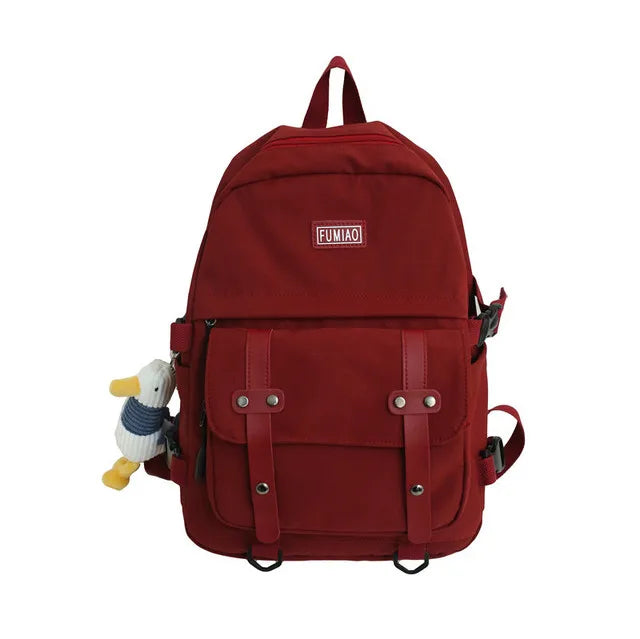 Cute Women Waterproof Nylon Backpack Student School Bag Kawaii Teenage Girl Backpack Fashion Book Bag Travel Bags