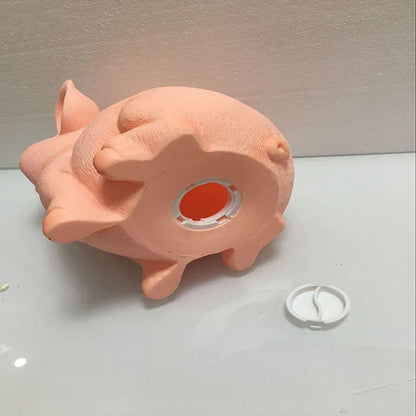 Cute pig animal money box， Fall resistant plastic coin box， Large capacity Children's gift money saving box Home Decorations