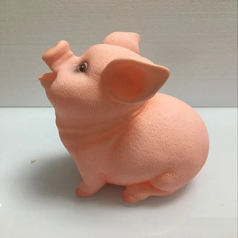 Cute pig animal money box， Fall resistant plastic coin box， Large capacity Children's gift money saving box Home Decorations