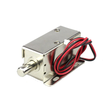 DC 12V Open frame electromagnet Safe door lock Force 10N travel distance 10mm Linear Solenoid