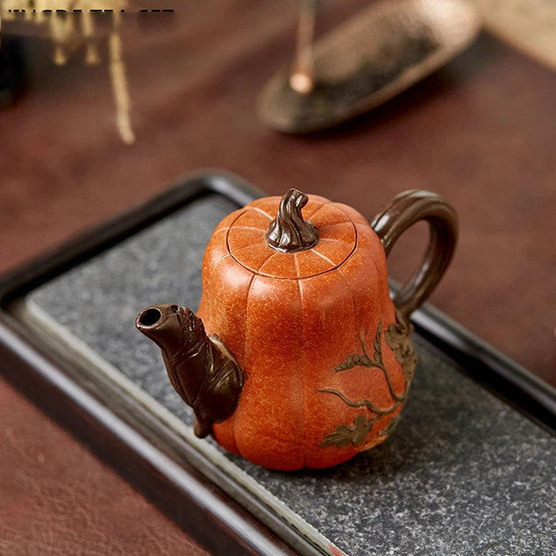 DE BELLEZA DE CALABAZA creativa de 440ml, tetera China Yixing de arcilla púrpura, filtro hecho a mano, Infusor de té Zisha