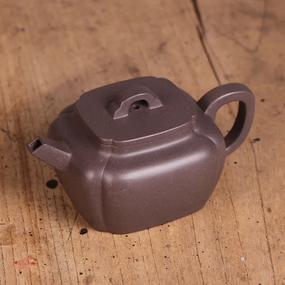 DE chang, yixing recommended pure manual undressed ore azure mud sifang Angle pot artist Fan Weiming all hand-made