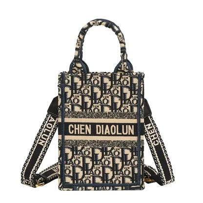 DIY Name Embroidery Luxury Canvas Tote For Women High Quality Ladies Designer Purse Customized Handbags Travelling Bag