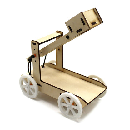 DIY manual building block assembly wooden ornament Catapult rubber band elastic model toy 3D model children's educational toy
