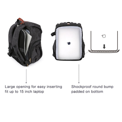 DSLR Camera Backpack BAGSMAR Waterproof Camera Bag for Photographers Anti-Theft Photography Backpack with 15 Inch Laptop