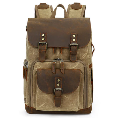 DSLR Camera Bag Backpack Newest Batik Canvas Waterproof Photography Bag Backpack Outdoor Wear-Resistant Organizer Bag For Camera