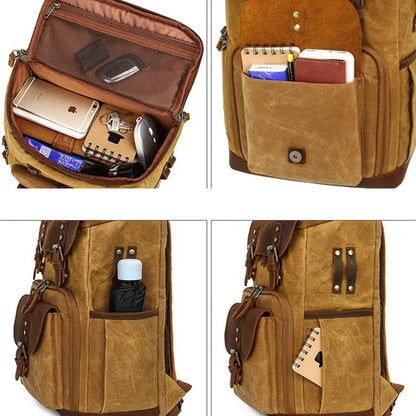 DSLR Camera Bag Backpack Newest Batik Canvas Waterproof Photography Bag Backpack Outdoor Wear-Resistant Organizer Bag For Camera