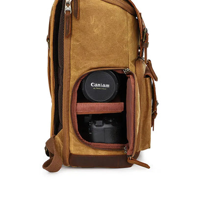 DSLR Camera Bag Backpack Newest Batik Canvas Waterproof Photography Bag Backpack Outdoor Wear-Resistant Organizer Bag For Camera