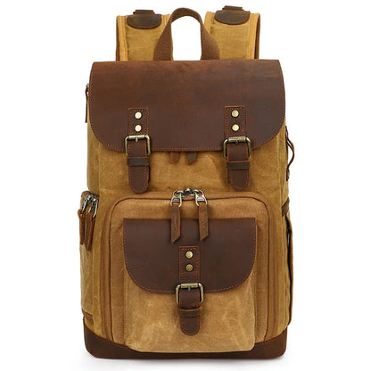 DSLR Camera Bag Backpack Newest Batik Canvas Waterproof Photography Bag Backpack Outdoor Wear-Resistant Organizer Bag For Camera