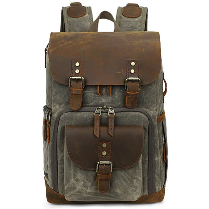 DSLR Camera Bag Backpack Newest Batik Canvas Waterproof Photography Bag Backpack Outdoor Wear-Resistant Organizer Bag For Camera