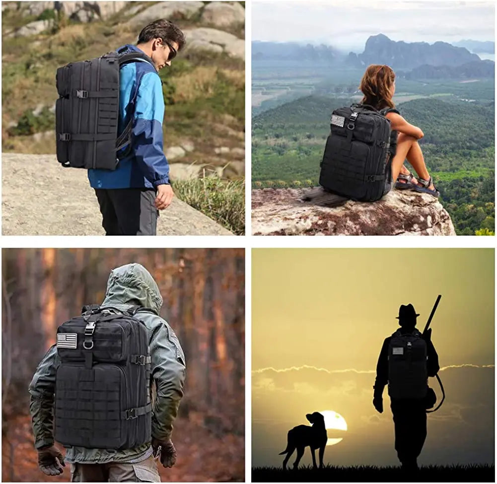 DUTRIEUX Outdoor Hiking Backpack Men's 50L /25L waterproof large capacity bag Camping Safari Backpack