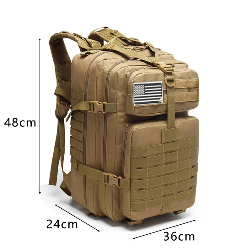 DUTRIEUX Outdoor Hiking Backpack Men's 50L /25L waterproof large capacity bag Camping Safari Backpack