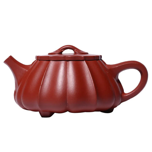 Dahongpao Hand-painted Stone Scoop with Tendons, Zisha Teapot, Yixing Handmade Pot, Kung-Fu Teaware, Purple Clay Drinkware