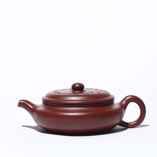 Dahongpao Meixiang Handmade Zisha Teapot, Yixing Handmade Pot, Kung-Fu Teaware, Purple Clay Drinkware for Puer Green and Black