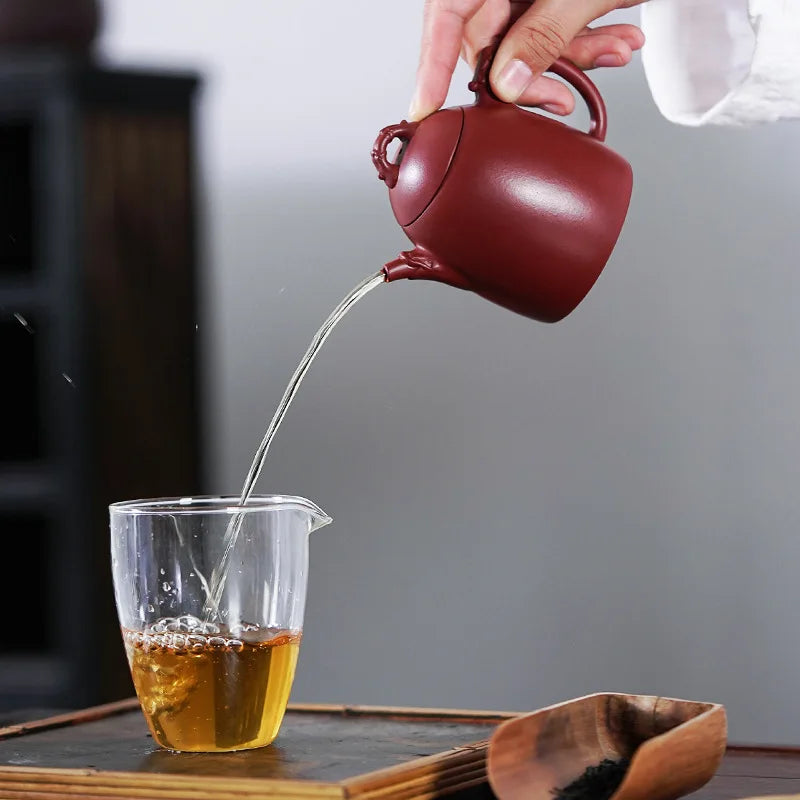 Dahongpao Purple Clay Teapot, Pure Handmade Longquan Teapot, Kung-Fu Teaware, Purple Clay Drinkware, Original Ore