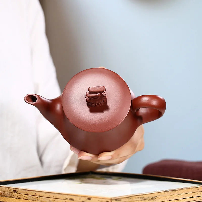 Dahongpao Smooth Sailing  Pot Zisha Teapot Yixing Handmade Pot Kung-fu Teaware  Purple Clay Drinkware For Puer Green Black