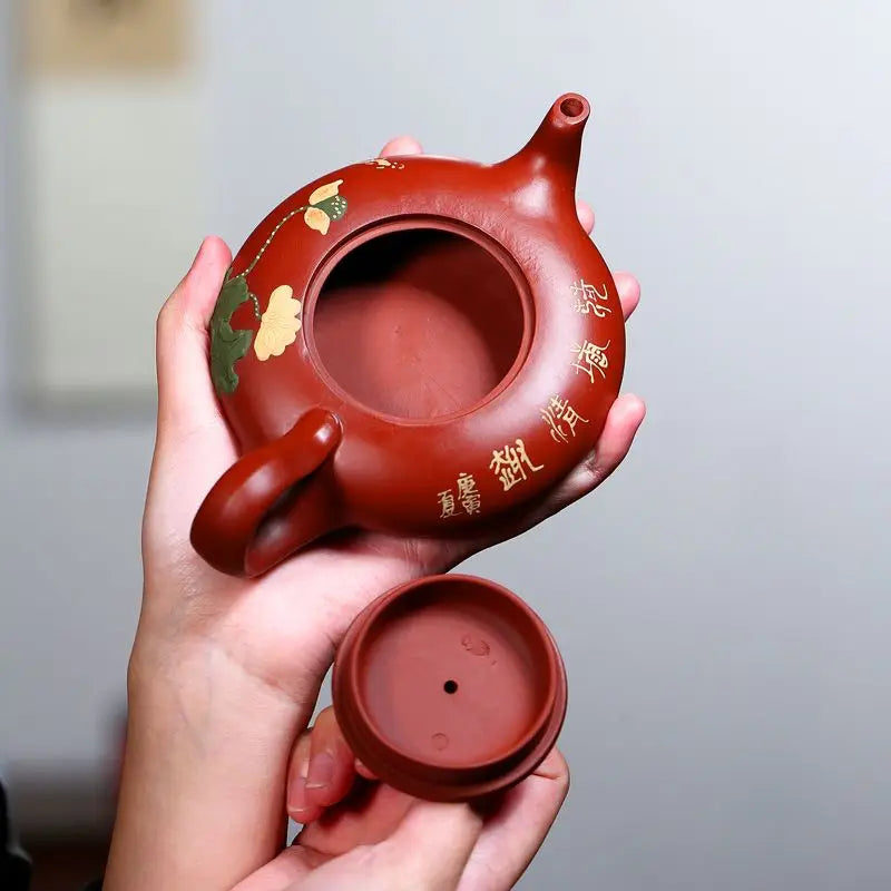 Dahongpao Tea Pot Chinese Yixing Purple Clay Teapots Handmade Stone  Kettle Chinese Zisha Tea Set