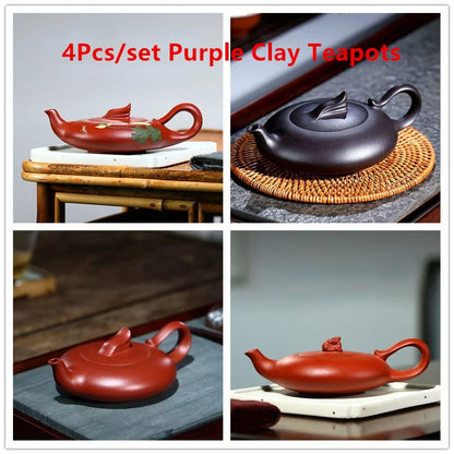 Dahongpao Tea Pot Chinese Yixing Purple Clay Teapots Handmade Stone  Kettle Chinese Zisha Tea Set
