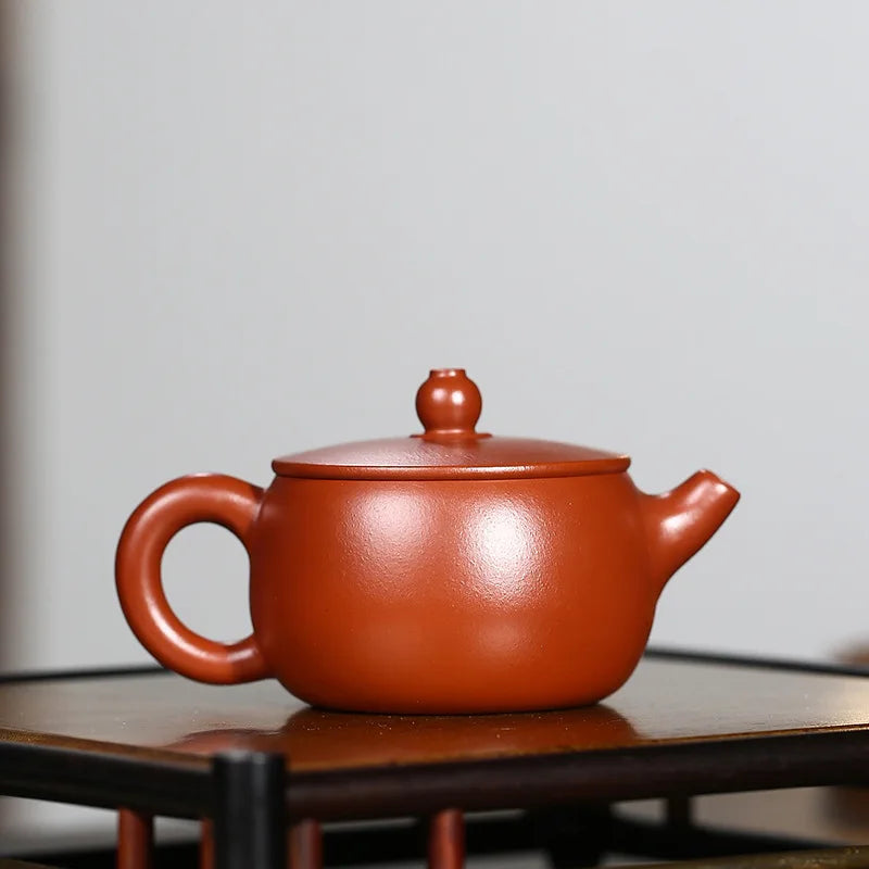 Dahongpao Teapot with Big Mouth, Jade Blessing Pot, Zisha Teapot, Yixing Handmade Pot, Kung-Fu Teaware, Purple Clay Drinkware