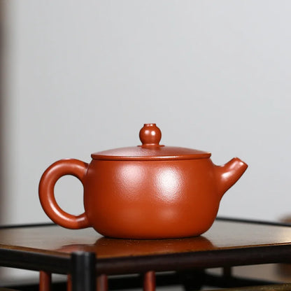 Dahongpao Teapot with Big Mouth, Jade Blessing Pot, Zisha Teapot, Yixing Handmade Pot, Kung-Fu Teaware, Purple Clay Drinkware