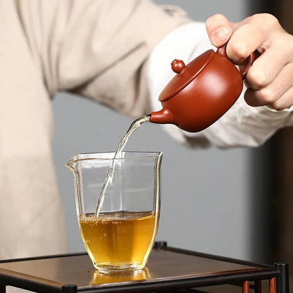 Dahongpao Teapot with Big Mouth, Jade Blessing Pot, Zisha Teapot, Yixing Handmade Pot, Kung-Fu Teaware, Purple Clay Drinkware