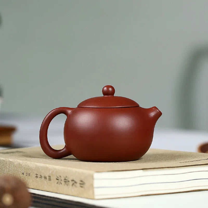 Dahongpao Xishi Pot Carved And Painted Tea SetZisha Teapot Yixing Handmade Kung-fu TeawarePurple Clay Drinkware For Puer