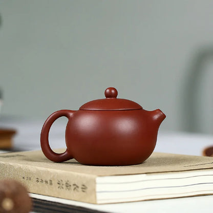 Dahongpao Xishi Pot Carved And Painted Tea SetZisha Teapot Yixing Handmade Kung-fu TeawarePurple Clay Drinkware For Puer