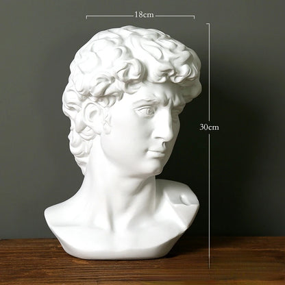 David Diana Bust Statue Sculpture Greek Roman Mythology Goddess Figurines Resin Crafts Home Office Room Decoration Accessories