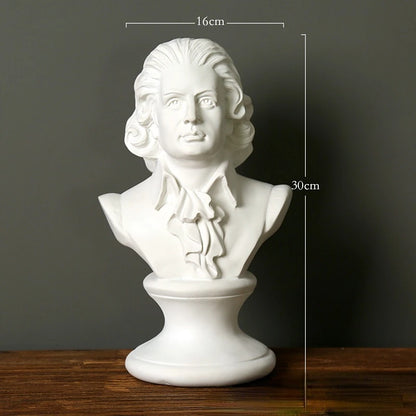 David Diana Bust Statue Sculpture Greek Roman Mythology Goddess Figurines Resin Crafts Home Office Room Decoration Accessories