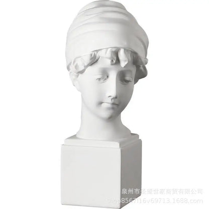 David Diana Bust Statue Sculpture Greek Roman Mythology Goddess Figurines Resin Crafts Home Office Room Decoration Accessories