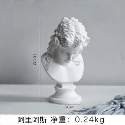 David Head Portraits Bust Mini Gypsum Statue Michelangelo Buonarroti Home Decoration Resin Art&Craft Sketch Practice