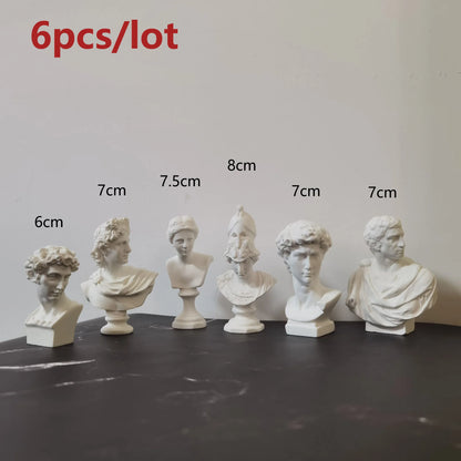 David Head Portraits Bust Mini Gypsum Statue Michelangelo Buonarroti Home Decoration Resin Art&Craft Sketch Practice