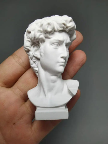 David Head Portraits Bust Mini Gypsum Statue Michelangelo Buonarroti Home Decoration Resin Art&Craft Sketch Practice