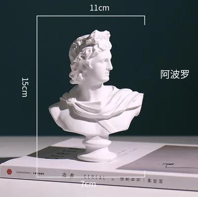 David Head Portraits Bust Mini Gypsum Statue Michelangelo Buonarroti Home Decoration Resin Art&Craft Sketch Practice