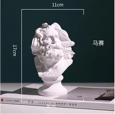 David Head Portraits Bust Mini Gypsum Statue Michelangelo Buonarroti Home Decoration Resin Art&Craft Sketch Practice