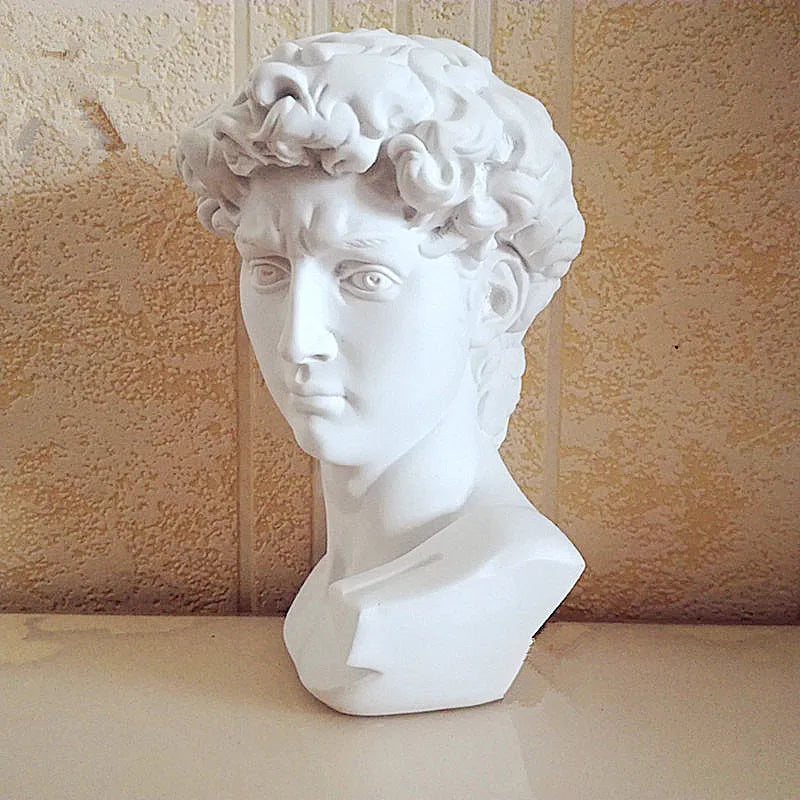 David Head Portraits Bust Mini Gypsum Statue Michelangelo Buonarroti Home Decoration Resin Art&Craft Sketch Practice