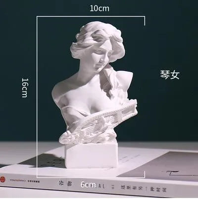 David Head Portraits Bust Mini Gypsum Statue Michelangelo Buonarroti Home Decoration Resin Art&Craft Sketch Practice