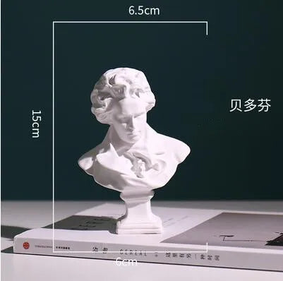 David Head Portraits Bust Mini Gypsum Statue Michelangelo Buonarroti Home Decoration Resin Art&Craft Sketch Practice