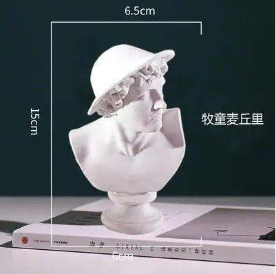 David Head Portraits Bust Mini Gypsum Statue Michelangelo Buonarroti Home Decoration Resin Art&Craft Sketch Practice