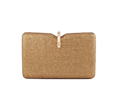 Dazzling Women Champagne Crystal Clutch Purse Evening Bags Clutch Bag Bridal Handbag Wedding Party Metal Clutches Shoulder Bags