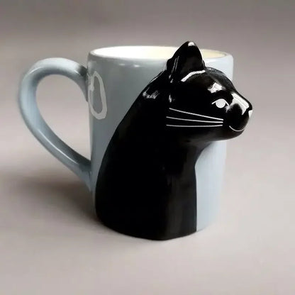 Deardali Special Couple Cat Cup Head Tilt Kill Kiss Cat Valentine 'S Day Creative Ceramic Cup Coffee Mug Gift
