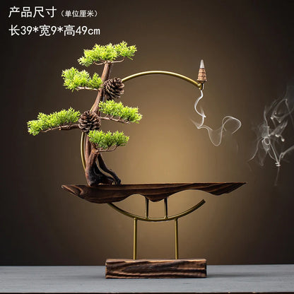 Decoration Zen Incense Holder Censer Waterfall Lotus Incense Burner With Reflux Sticks Incensario Cascata Decoration Home