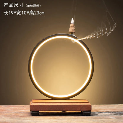 Decoration Zen Incense Holder Censer Waterfall Lotus Incense Burner With Reflux Sticks Incensario Cascata Decoration Home