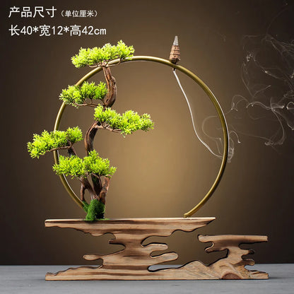 Decoration Zen Incense Holder Censer Waterfall Lotus Incense Burner With Reflux Sticks Incensario Cascata Decoration Home