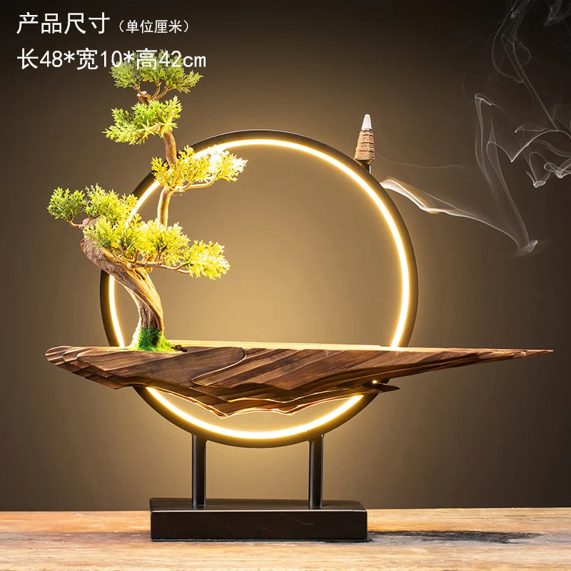 Decoration Zen Incense Holder Censer Waterfall Lotus Incense Burner With Reflux Sticks Incensario Cascata Decoration Home