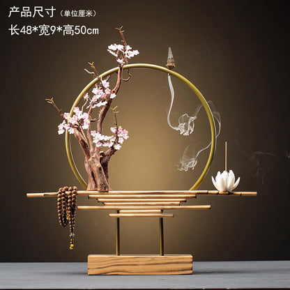 Decoration Zen Incense Holder Censer Waterfall Lotus Incense Burner With Reflux Sticks Incensario Cascata Decoration Home