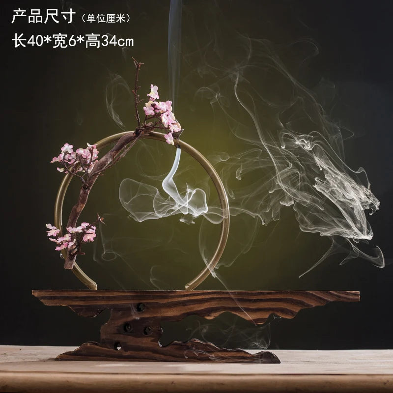 Decoration Zen Incense Holder Censer Waterfall Lotus Incense Burner With Reflux Sticks Incensario Cascata Decoration Home